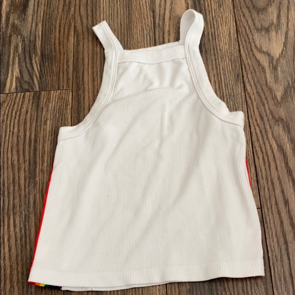 white tank top